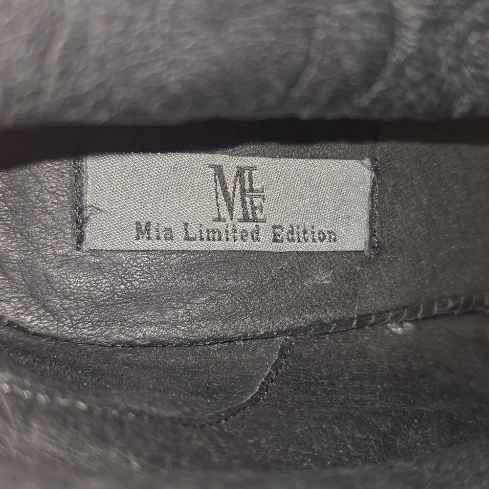 Mia Limited‎ Edition Rogue Black Textured Leather Booties